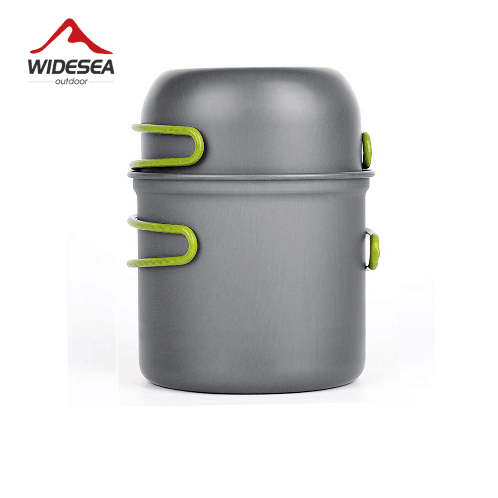 Camping Cooking Set With Kettle - Widesea Ultralight Camping Cooking Utensils Outdoor