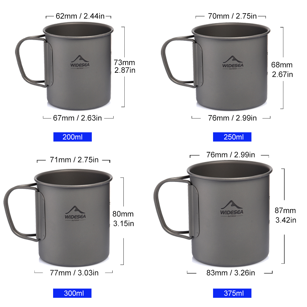 Widesea Camping Mug Titanium C - Camping Cooking All In One ulasan dan harga
