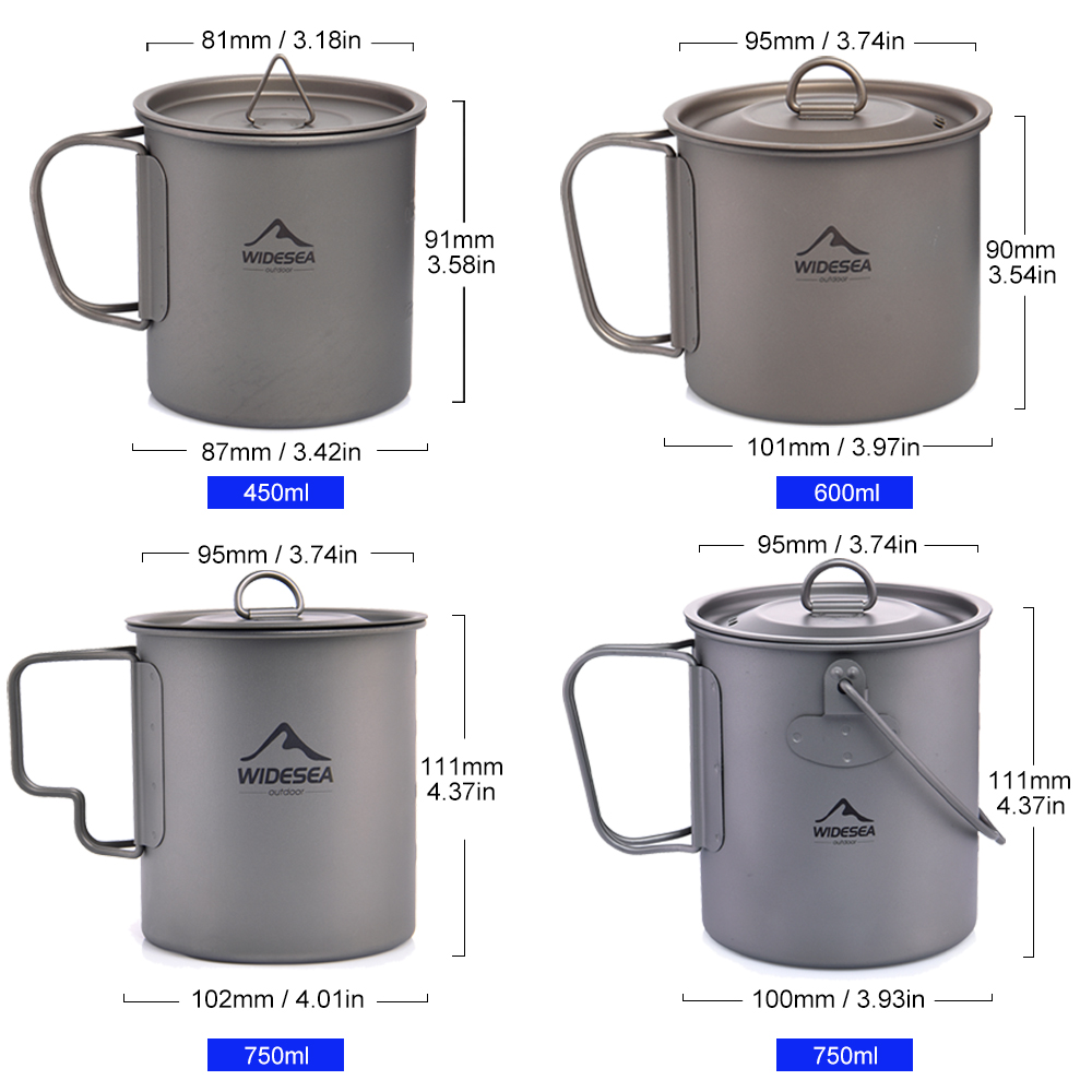 Widesea Camping Mug Titanium C - Camping Cooking All In One ulasan dan harga