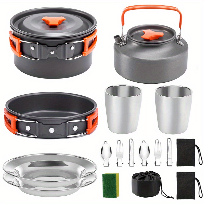 17pcs Camping Cookware Set, Po - Camping Cooking Propane ulasan dan harga