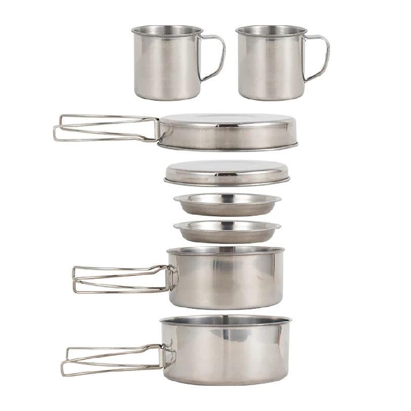 8pcs/Set Camping Cookware Mess - Camping Cooking Utensil Bag ulasan dan harga