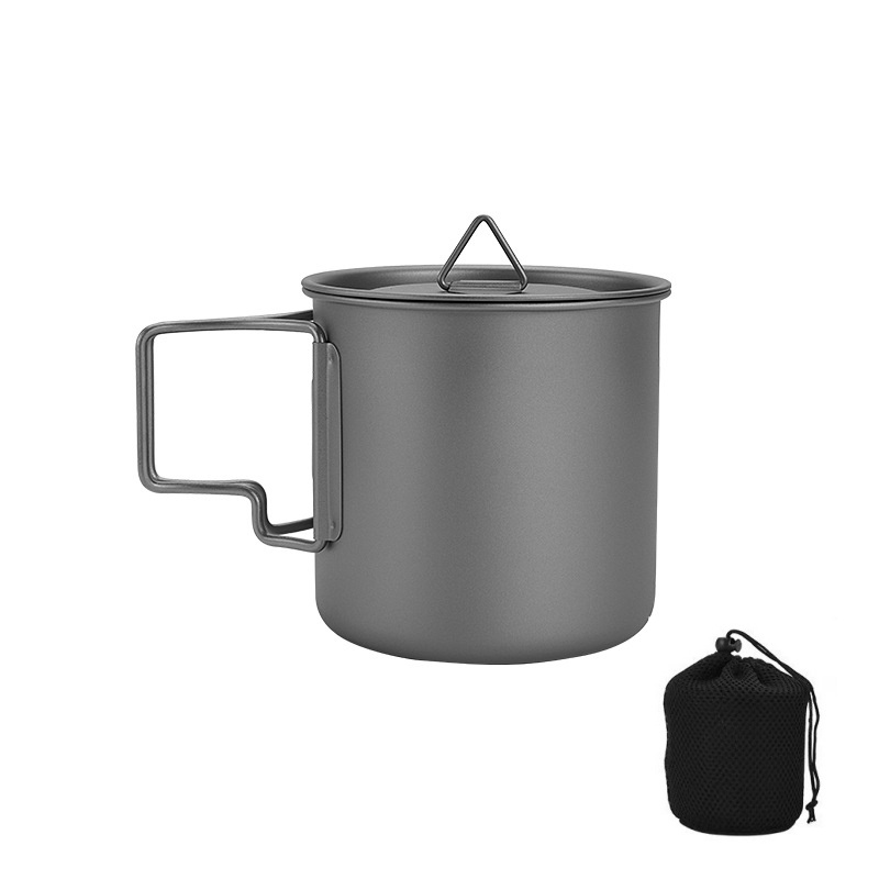 Titanium Camping Mug with Fold - Camping Cooking Utensil Bag ulasan dan harga