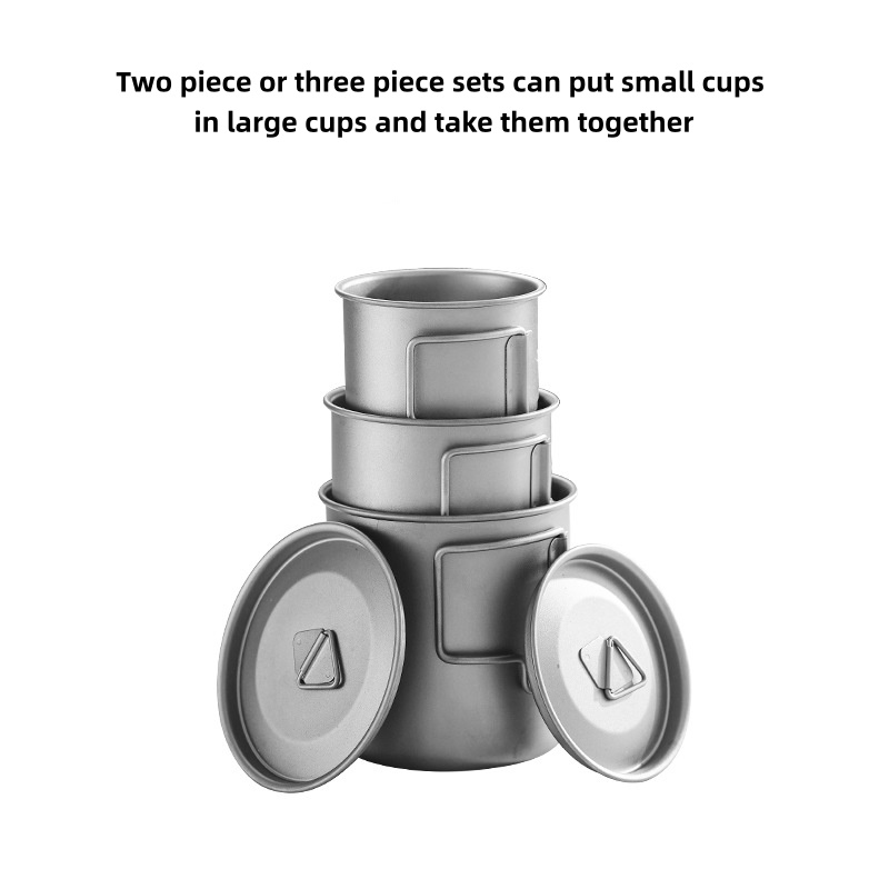 Titanium Camping Mug with Fold - Camping Cooking Utensil Bag ulasan dan harga