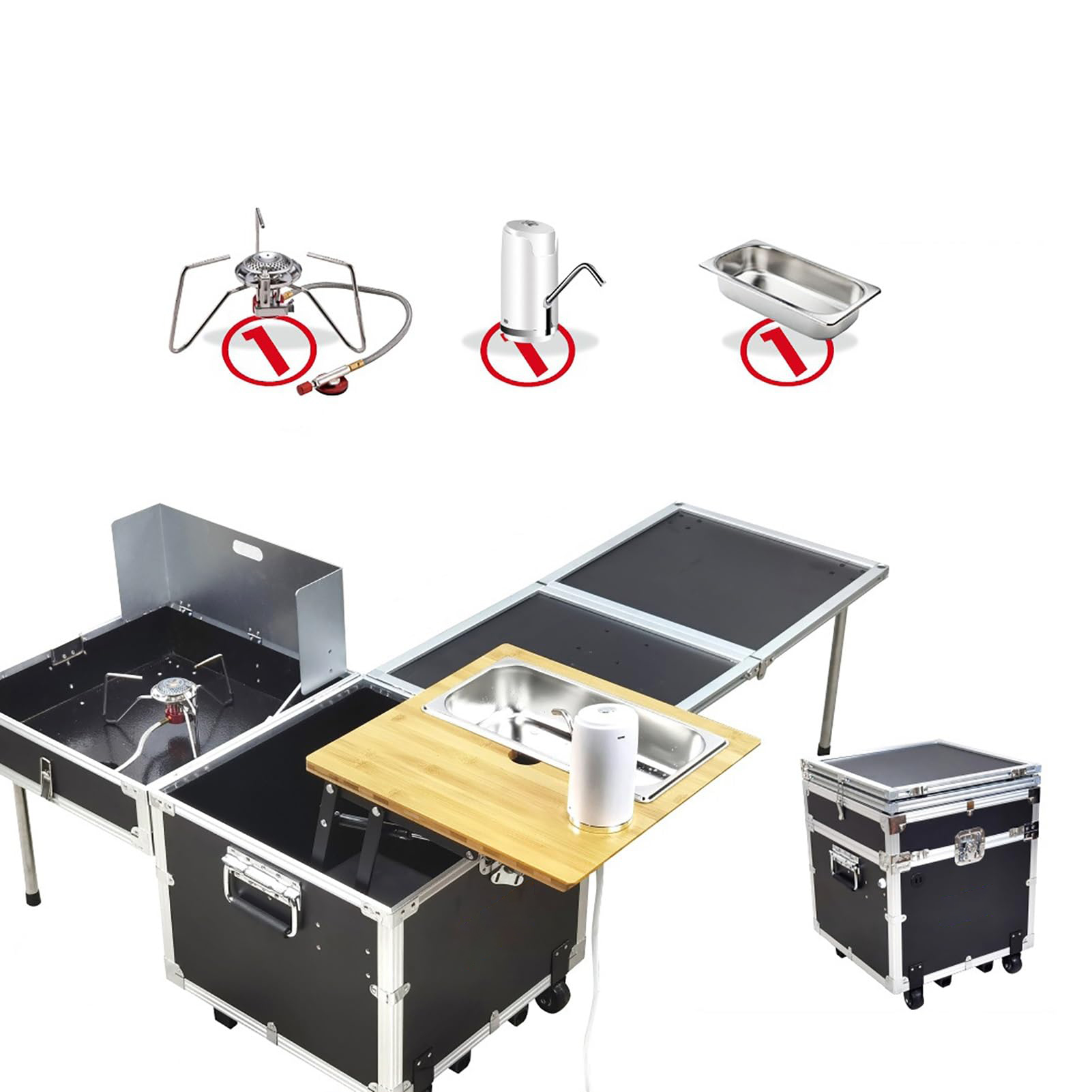 Outdoor Camping Cooking Set Ca - Camping Cooking Box Set ulasan dan harga