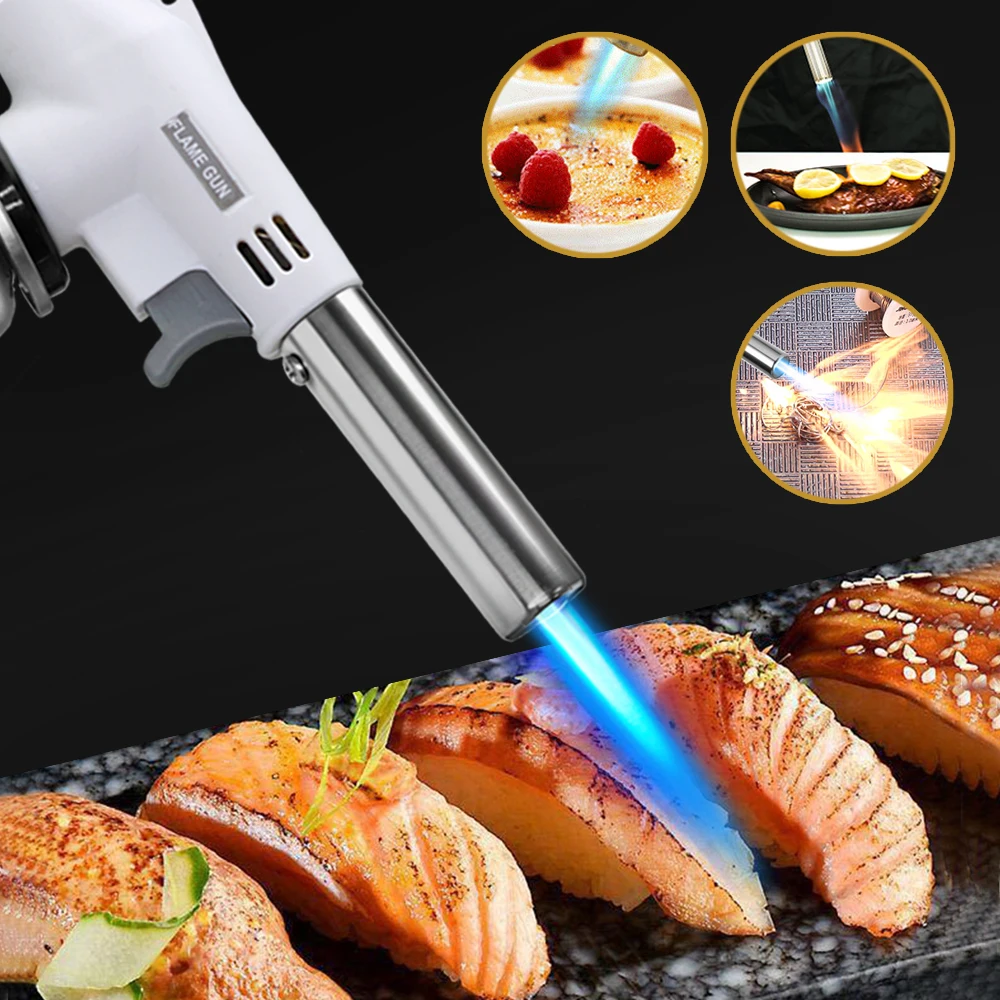 Portable Metal Flame Gun Butan - Camping Cooking Torch ulasan dan harga