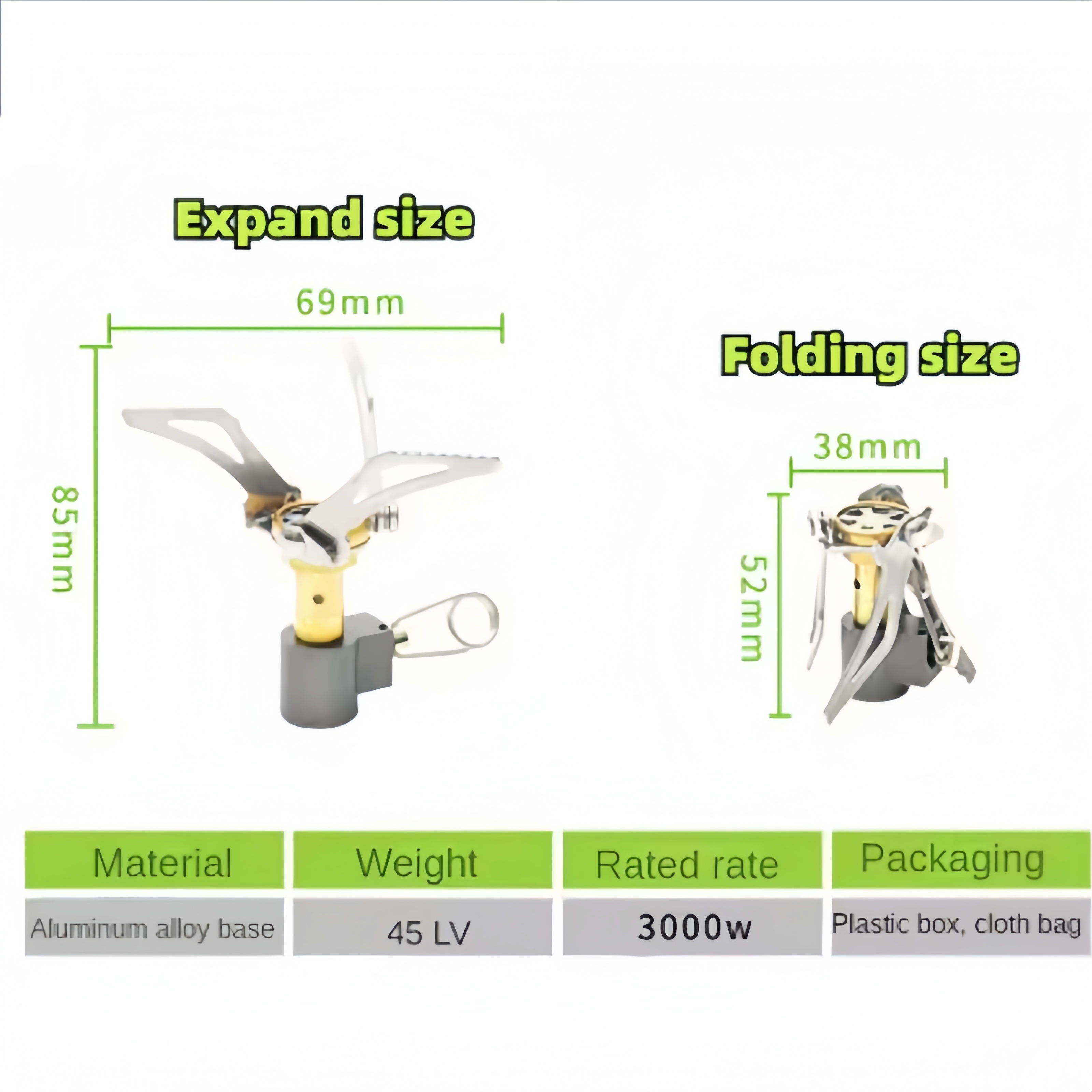 SSS-3000T Titanium Mini Campin - Camping Cooking Gas Stove Portable Tool ulasan dan harga