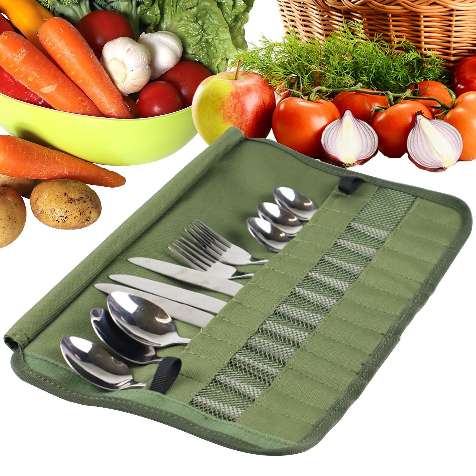 Camping Tableware Roll Bag Kit - Camping Cooking Box Set ulasan dan harga