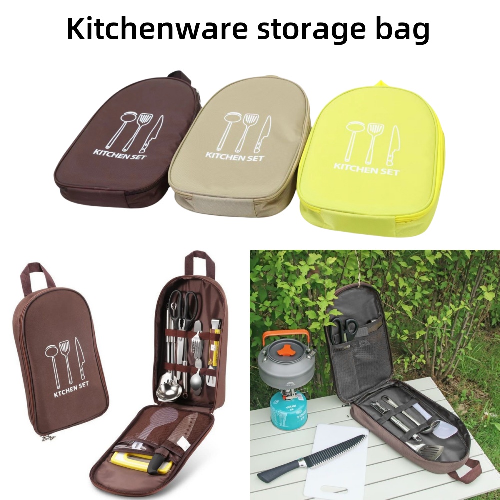Durable Outdoor Cooking Bag Ca - Camping Cooking Utensil Organizer ulasan dan harga