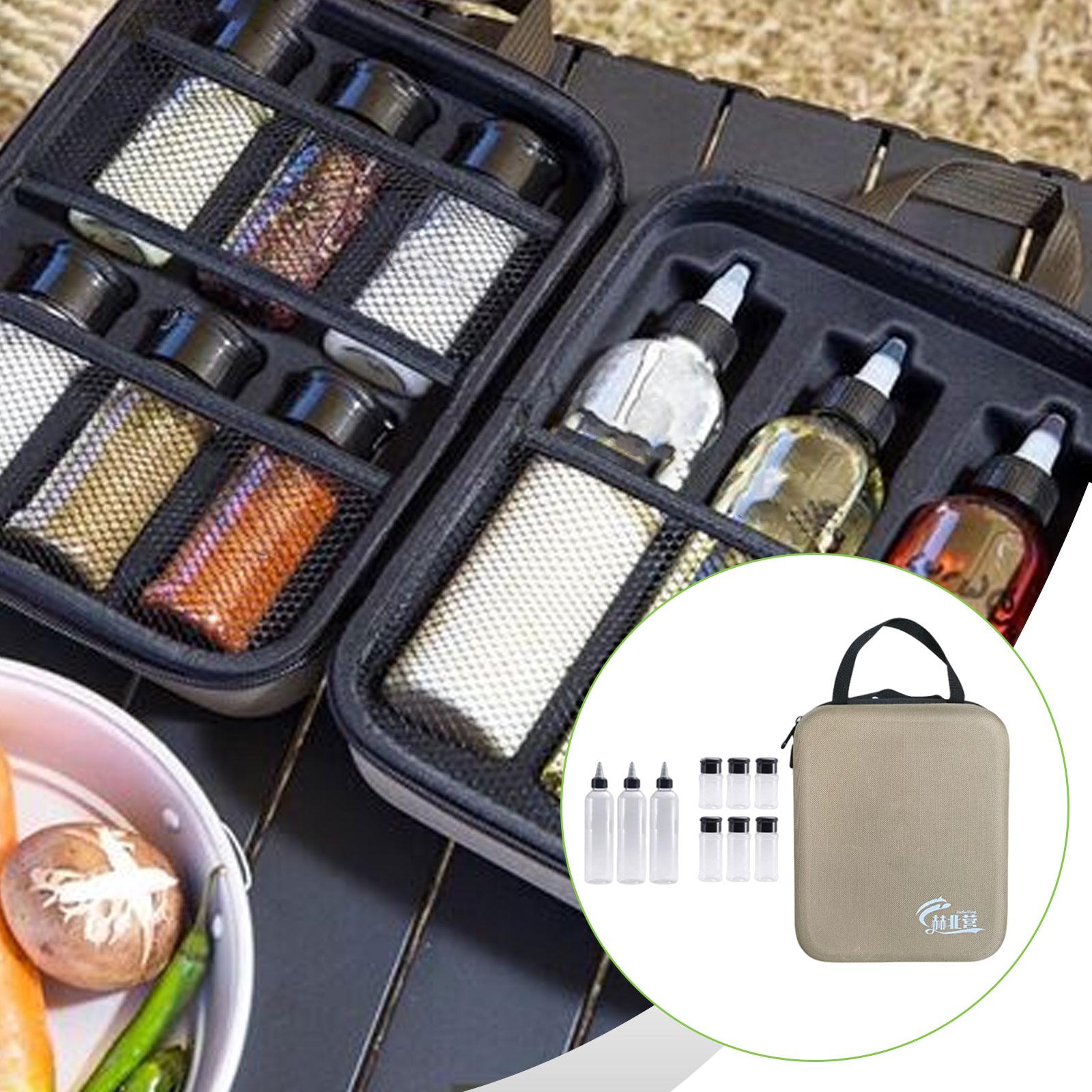 11x Camping Spice Jars Kit EVA - Camping Cooking Utensil Bag ulasan dan harga