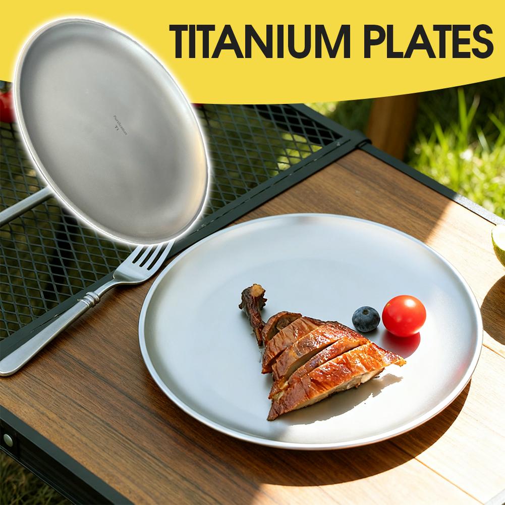 1/2Pcs Titanium Outdoor Campin - Camping Cooking Plate ulasan dan harga