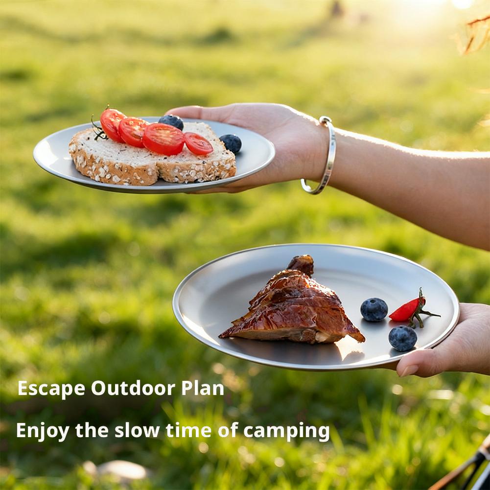 1/2Pcs Titanium Outdoor Campin - Camping Cooking Plate ulasan dan harga