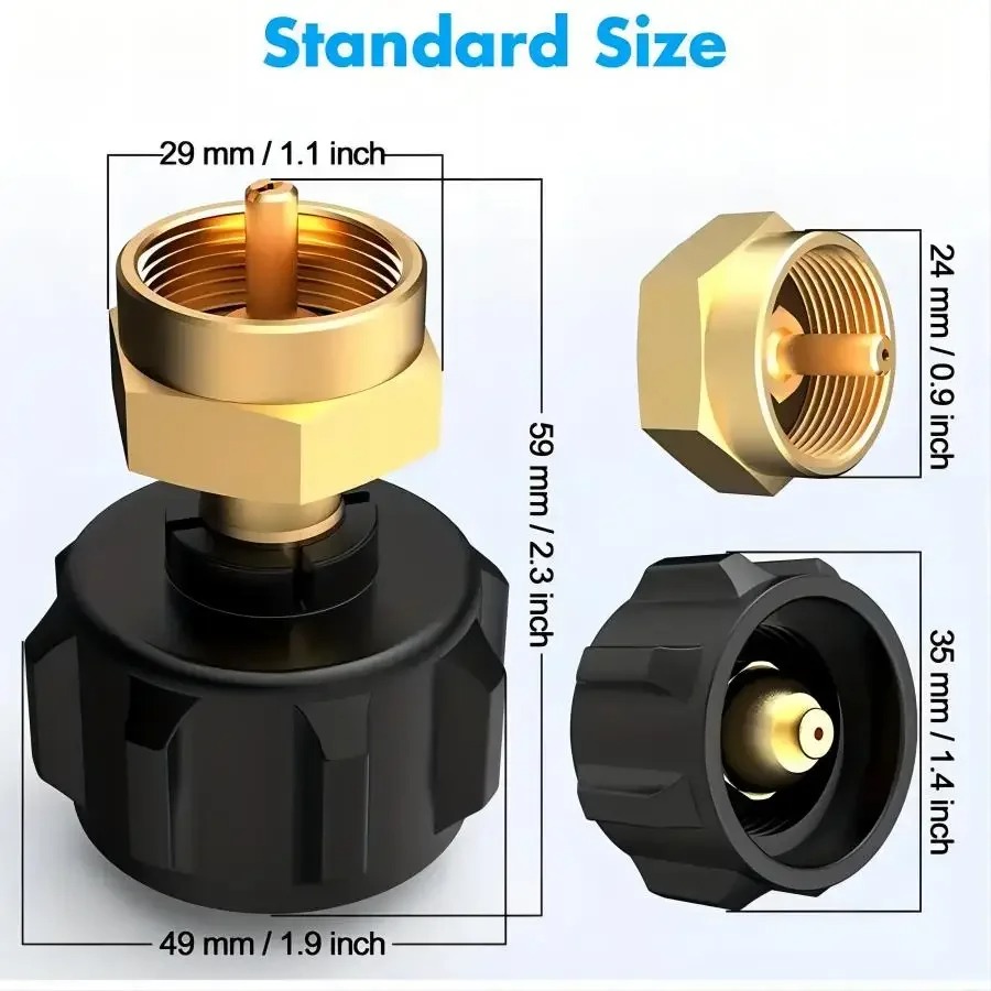 Brass Refill Adapter for 1LB B - Camping Cooking Propane ulasan dan harga