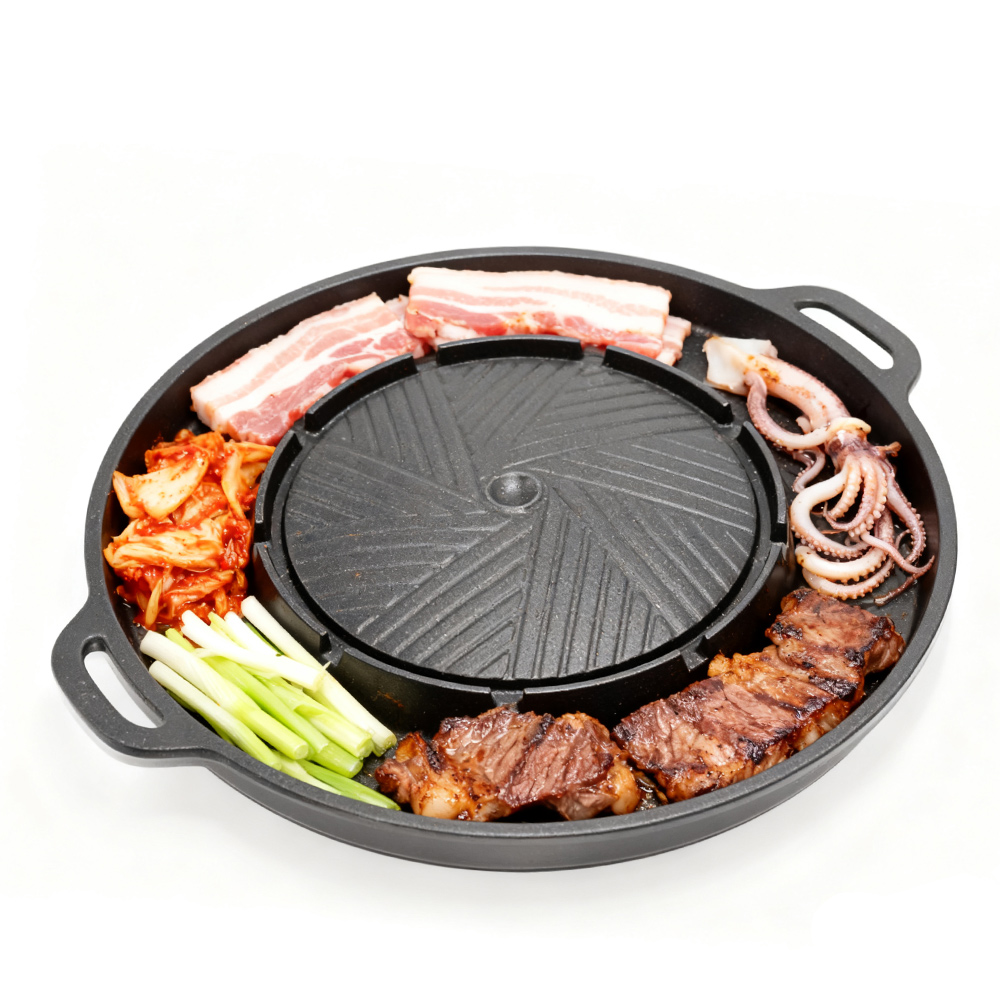 KOSUN Korean BBQ Grill Pan 2 i - Camping Cooking Plate ulasan dan harga