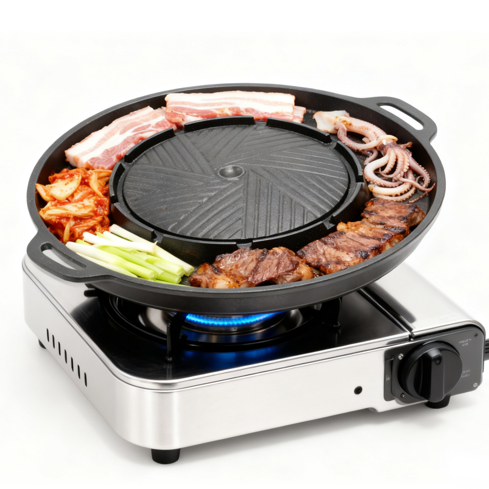 KOSUN Korean BBQ Grill Pan 2 i - Camping Cooking Plate ulasan dan harga