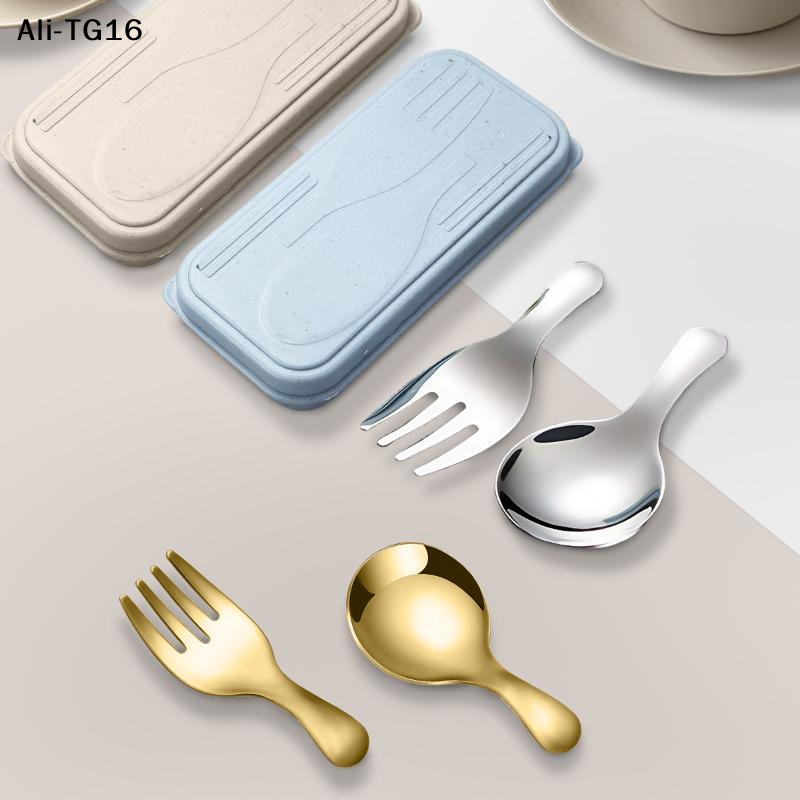 【Pn】Steel Tableware Set Spoon  - Camping Cooking Box Set ulasan dan harga