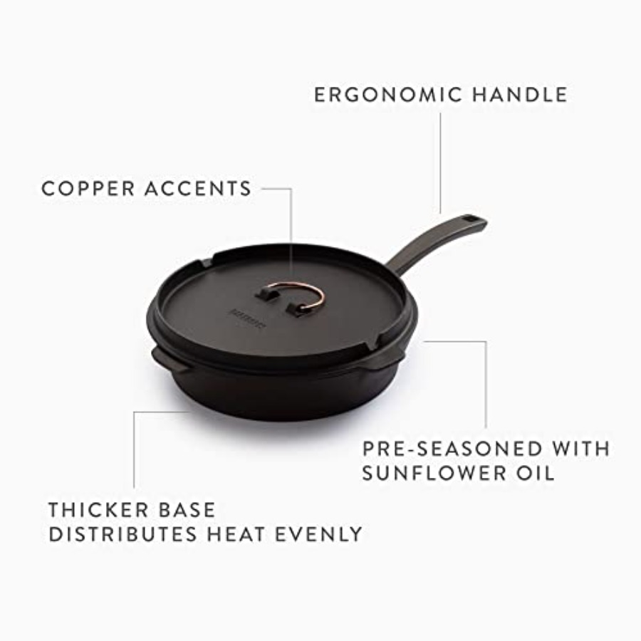 6-Inch All-In-One Cast Iron Sk - Camping Cooking All In One ulasan dan harga