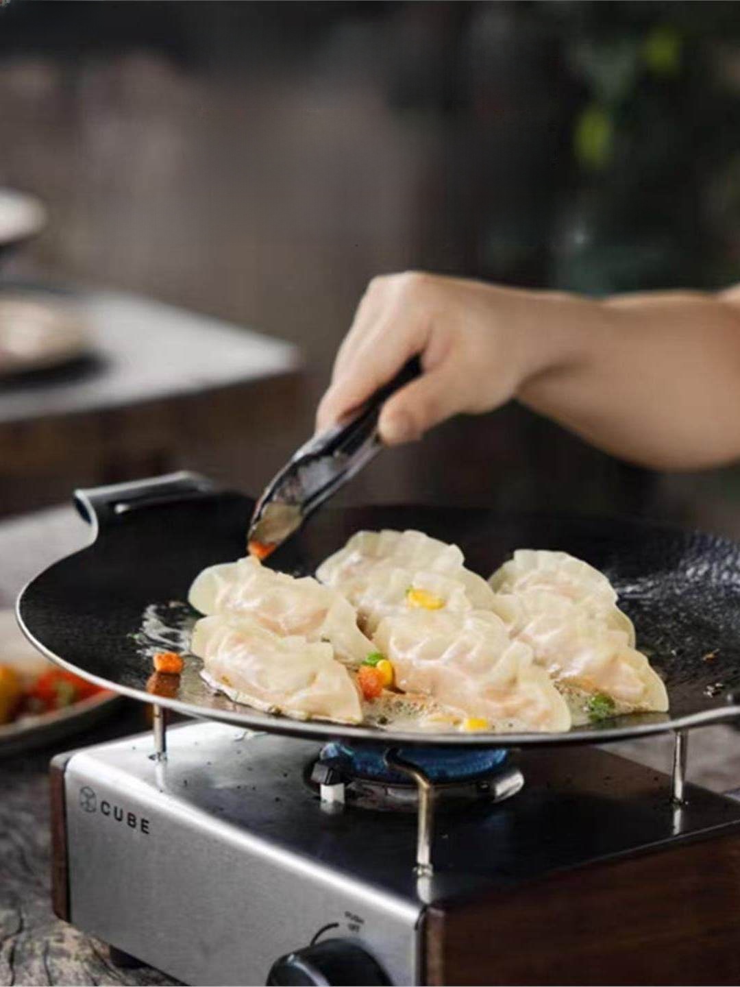Outdoor Cast Iron Charcoal Gri - Camping Cooking Pan ulasan dan harga