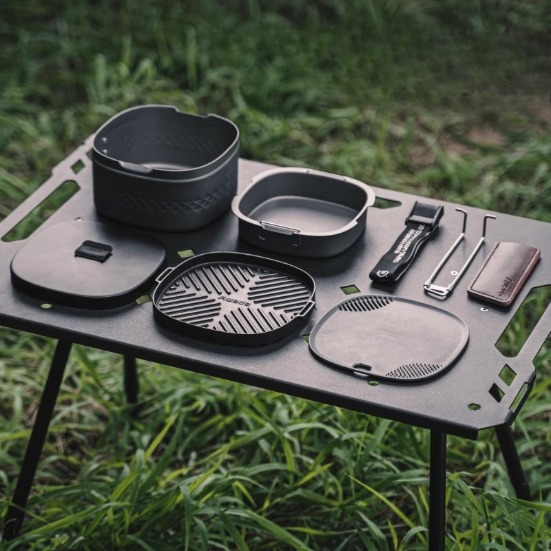 Portable Lunch Box Set Outdoor - Camping Cooking Box Set ulasan dan harga