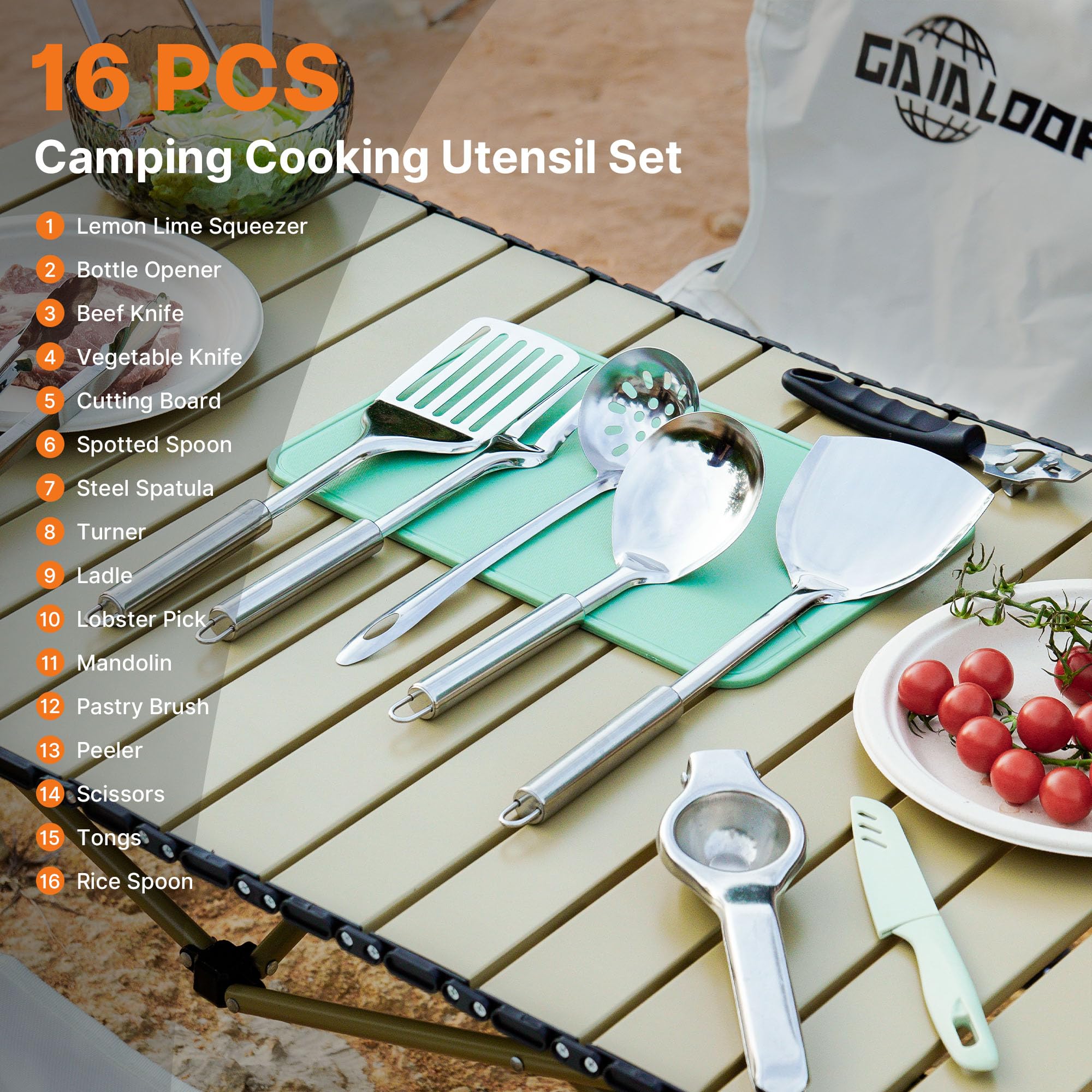 Camping Cooking Utensils Set C - Camping Cooking Utensil Bag ulasan dan harga