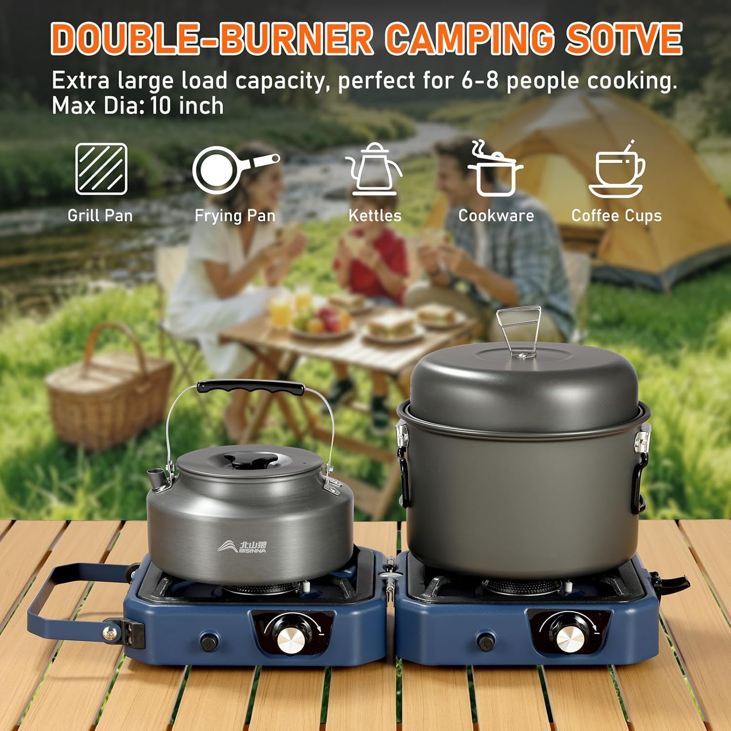 Portable 2 Burner Propane Camp - Camping Cooking Propane ulasan dan harga