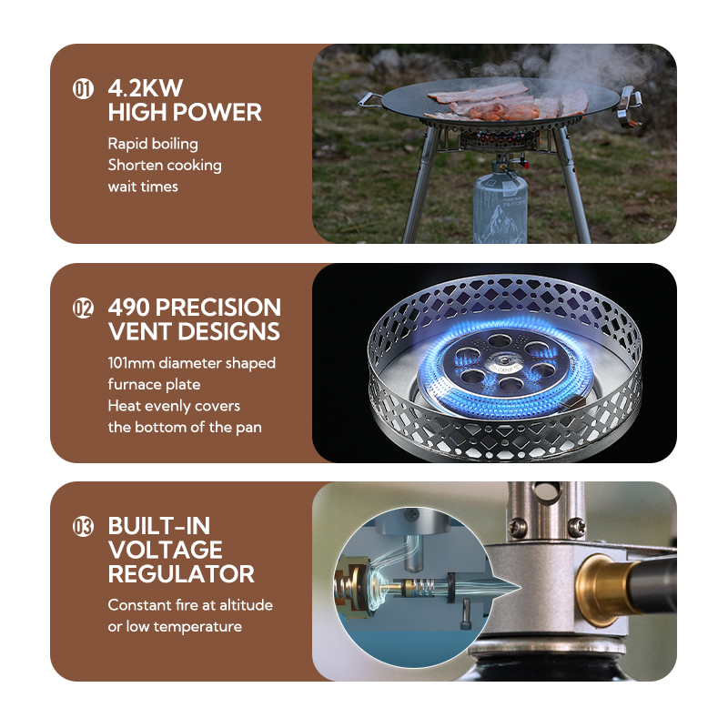 Campingmoon OD-4 Aluminum Allo - Camping Cooking Propane ulasan dan harga