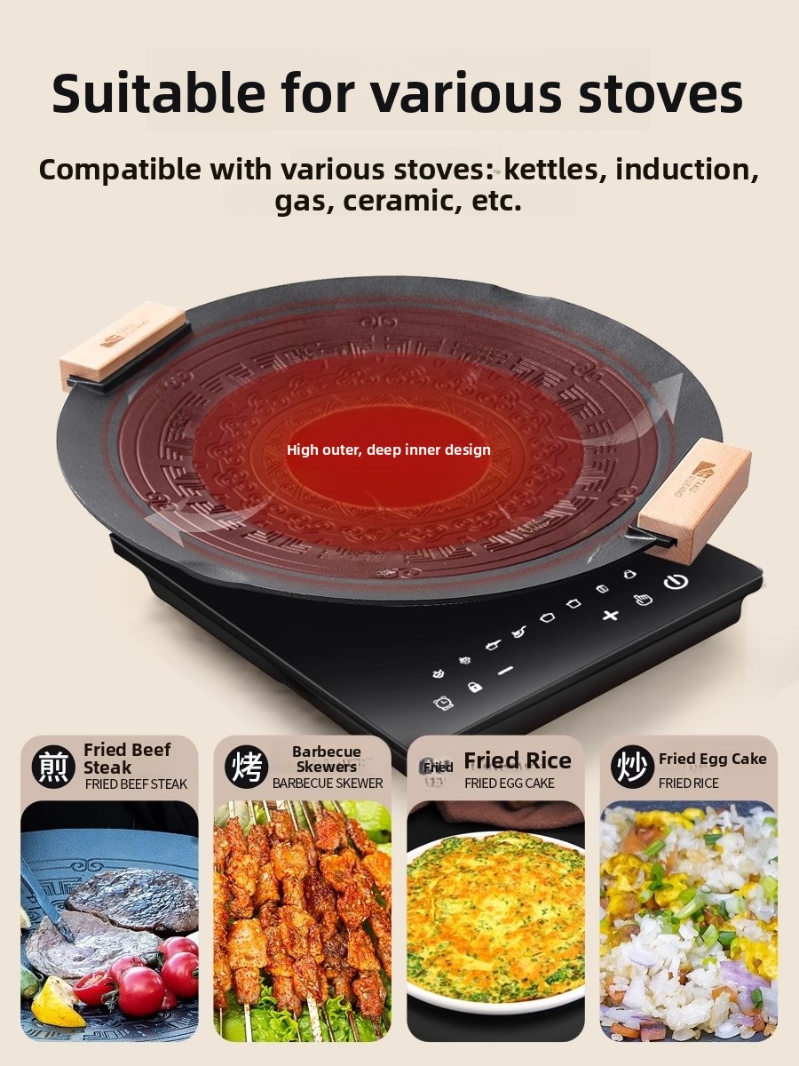 Portable Induction BBQ Grill S - Camping Cooking Pan ulasan dan harga
