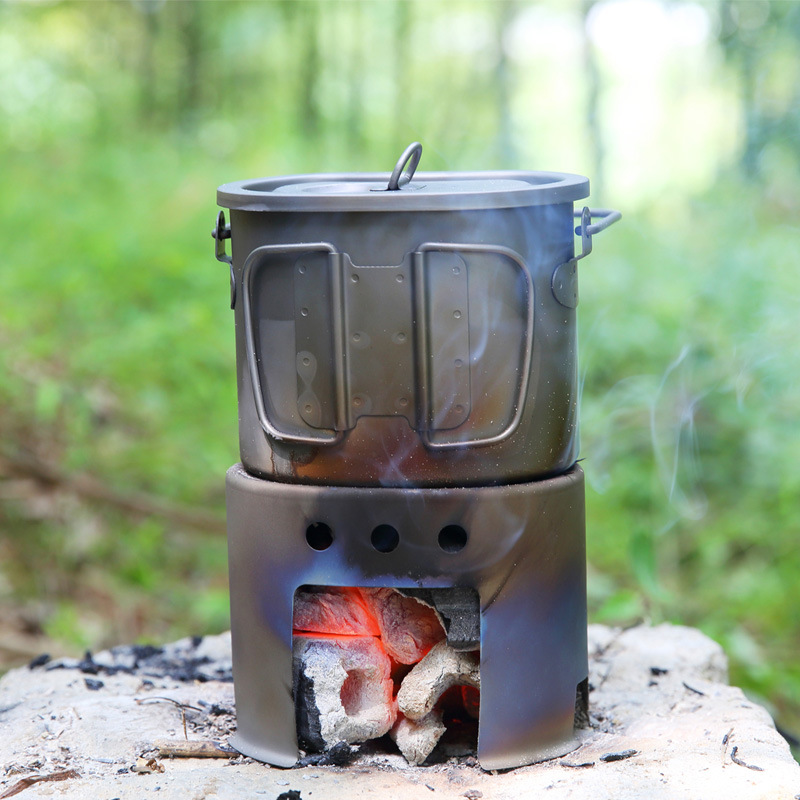 Pure Titanium Split-Type Cooki - Camping Cooking Box Set ulasan dan harga