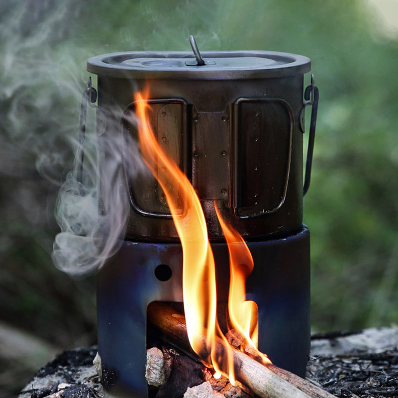 Pure Titanium Split-Type Cooki - Camping Cooking Box Set ulasan dan harga