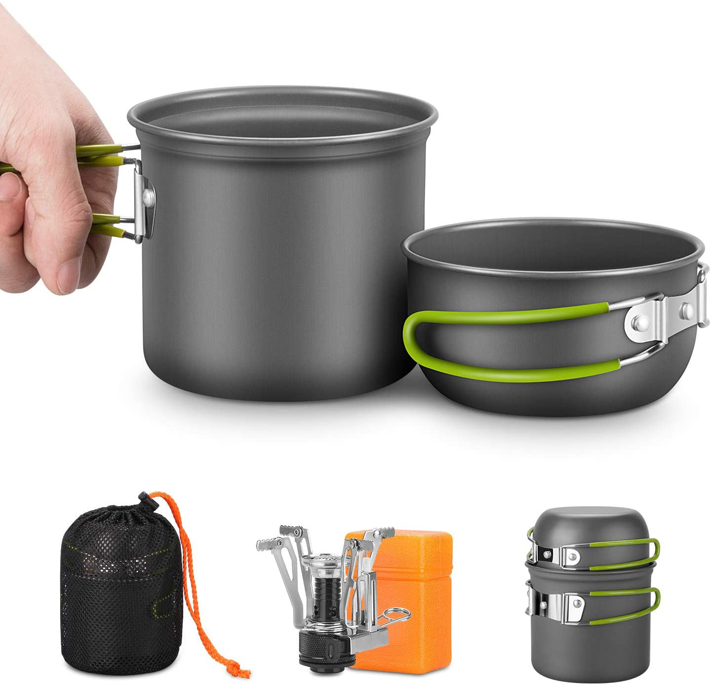 Camping Cookware Kit with Stov - Camping Cooking Box Set ulasan dan harga
