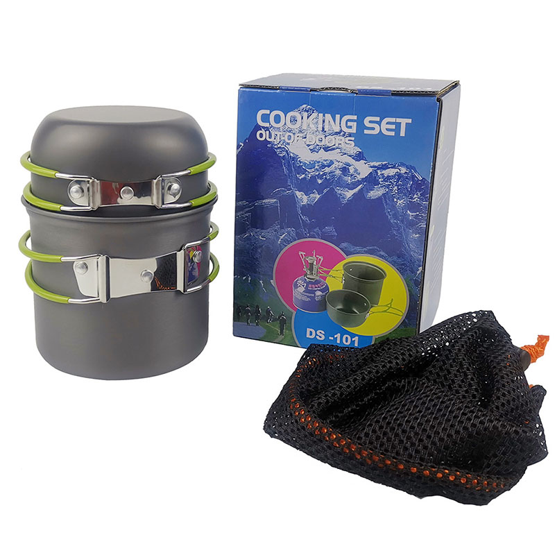 Camping Cookware Kit with Stov - Camping Cooking Box Set ulasan dan harga