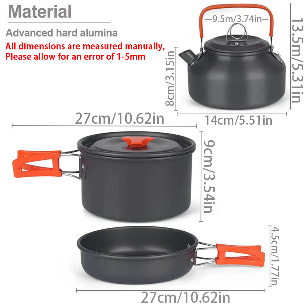 1pcs/1set Camping Cookware Kit - Camping Cooking Utensil Bag ulasan dan harga