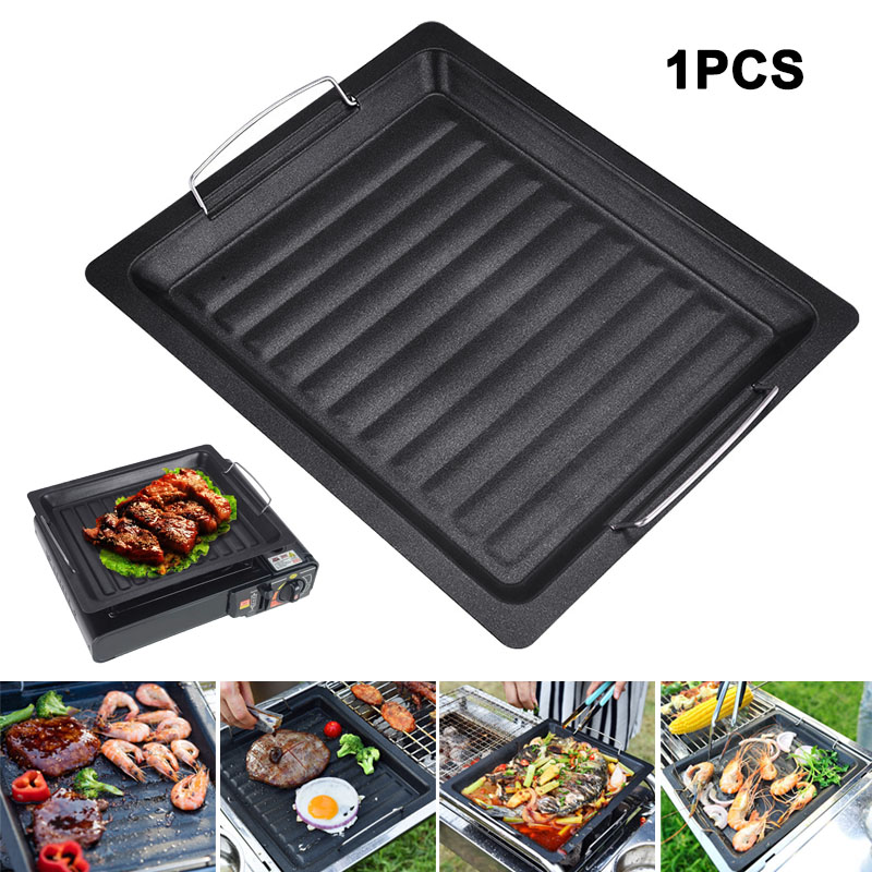 Outdoors Thick Square Grill Pa - Camping Cooking Pan ulasan dan harga
