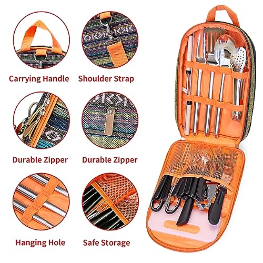 Portable Camping Kitchen Utens - Camping Cooking Utensil Organizer ulasan dan harga