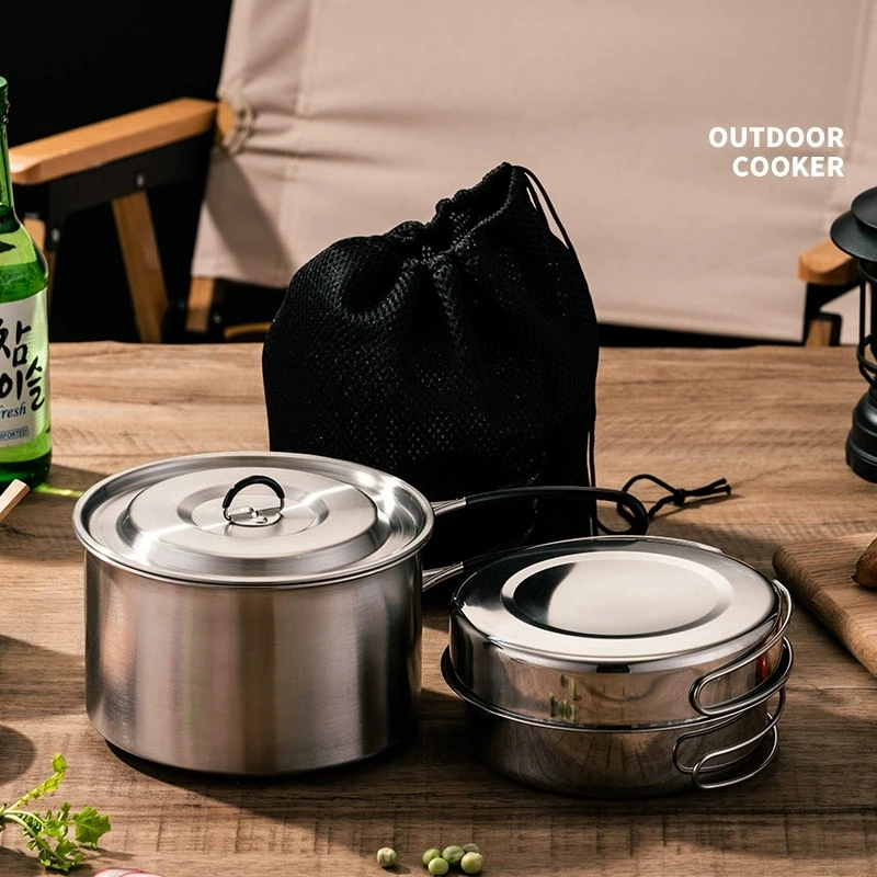 Outdoor Camping Cookware Set S - Camping Cooking Box Set ulasan dan harga