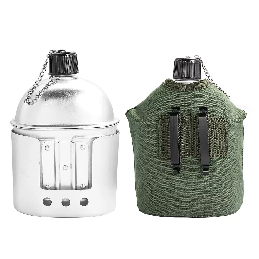 Military Canteen Kettle Campin - Camping Cooking Set With Kettle ulasan dan harga