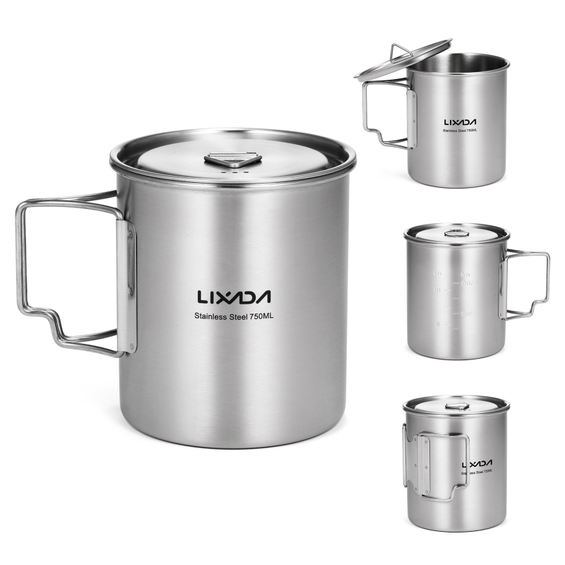 Lixada 750ml Cup Outdoor Stain - Camping Cooking Utensil Bag ulasan dan harga