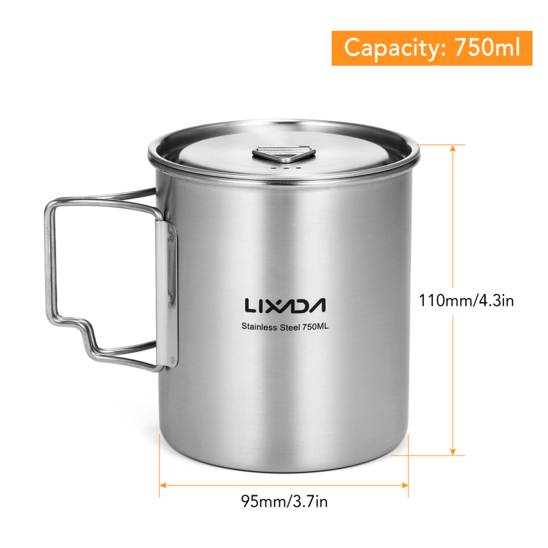 Lixada 750ml Cup Outdoor Stain - Camping Cooking Utensil Bag ulasan dan harga