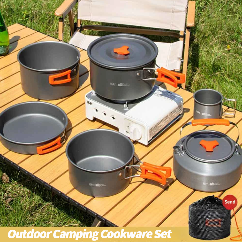 Camping Cookware Set Outdoor C - Camping Cooking Set With Kettle ulasan dan harga