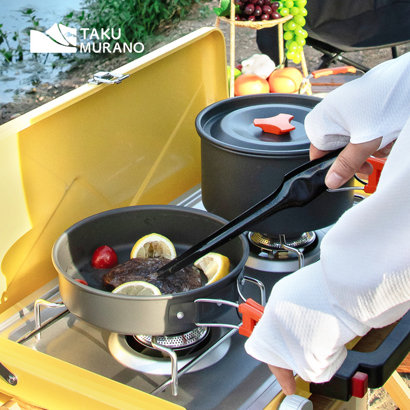 Camping Cookware Set Outdoor C - Camping Cooking Set With Kettle ulasan dan harga