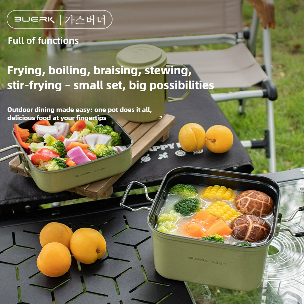 Outdoor Camping Square Cooking - Camping Cooking Box Set ulasan dan harga