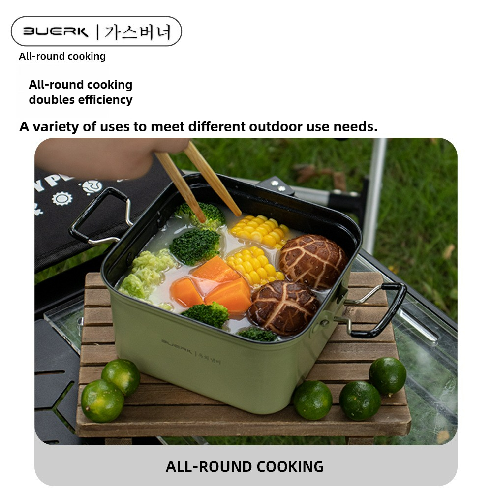 Outdoor Camping Square Cooking - Camping Cooking Box Set ulasan dan harga