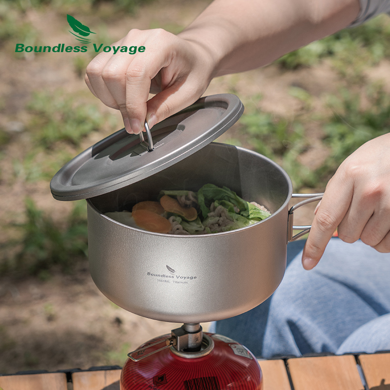 Boundless Voyage Titanium Camp - Camping Cooking Pan ulasan dan harga