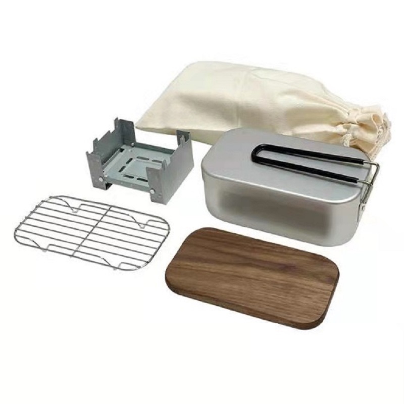 Outdoor Aluminium Mess Kit, St - Camping Cooking Box Set ulasan dan harga