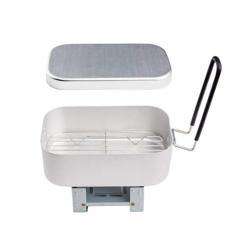 Outdoor Aluminium Mess Kit, St - Camping Cooking Box Set ulasan dan harga