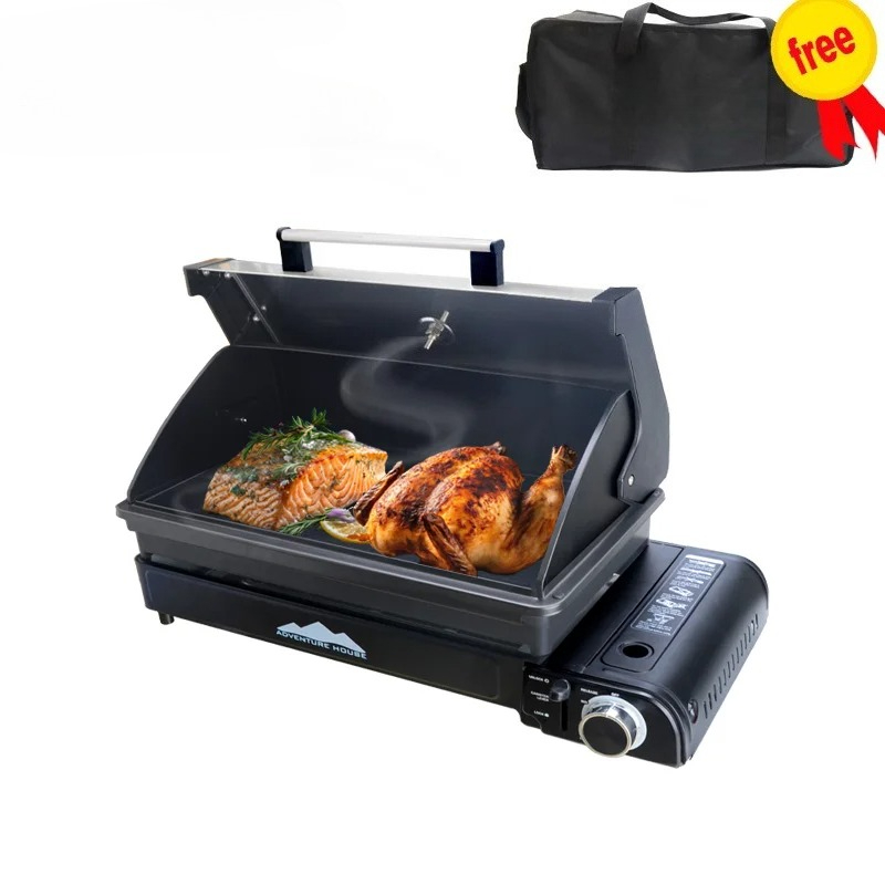 Outdoor Stainless Steel Grill  - Camping Cooking Gas Stove Portable Tool ulasan dan harga