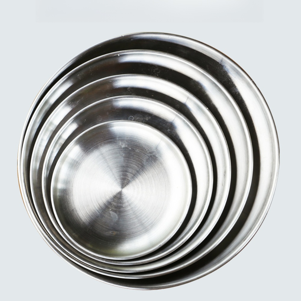 1 PCS  Stainless Steel  Plates - Camping Cooking Plate ulasan dan harga