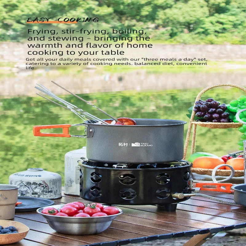 10Pcs Aluminum Camping Cookwar - Camping Cooking Utensil Bag ulasan dan harga