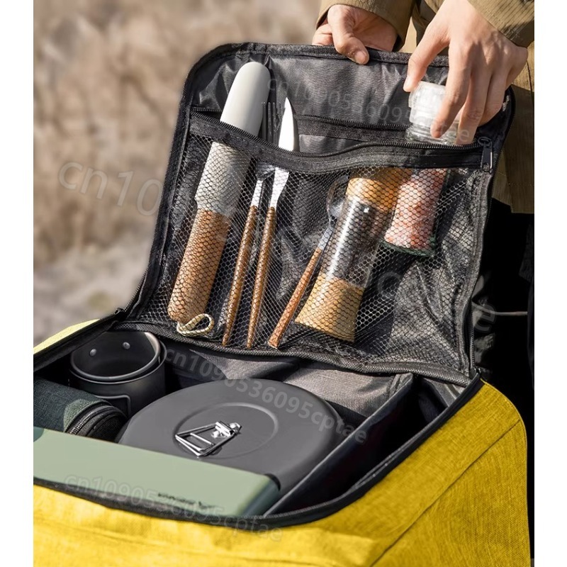 Portable Camping Cookware Set  - Camping Cooking Utensil Bag ulasan dan harga