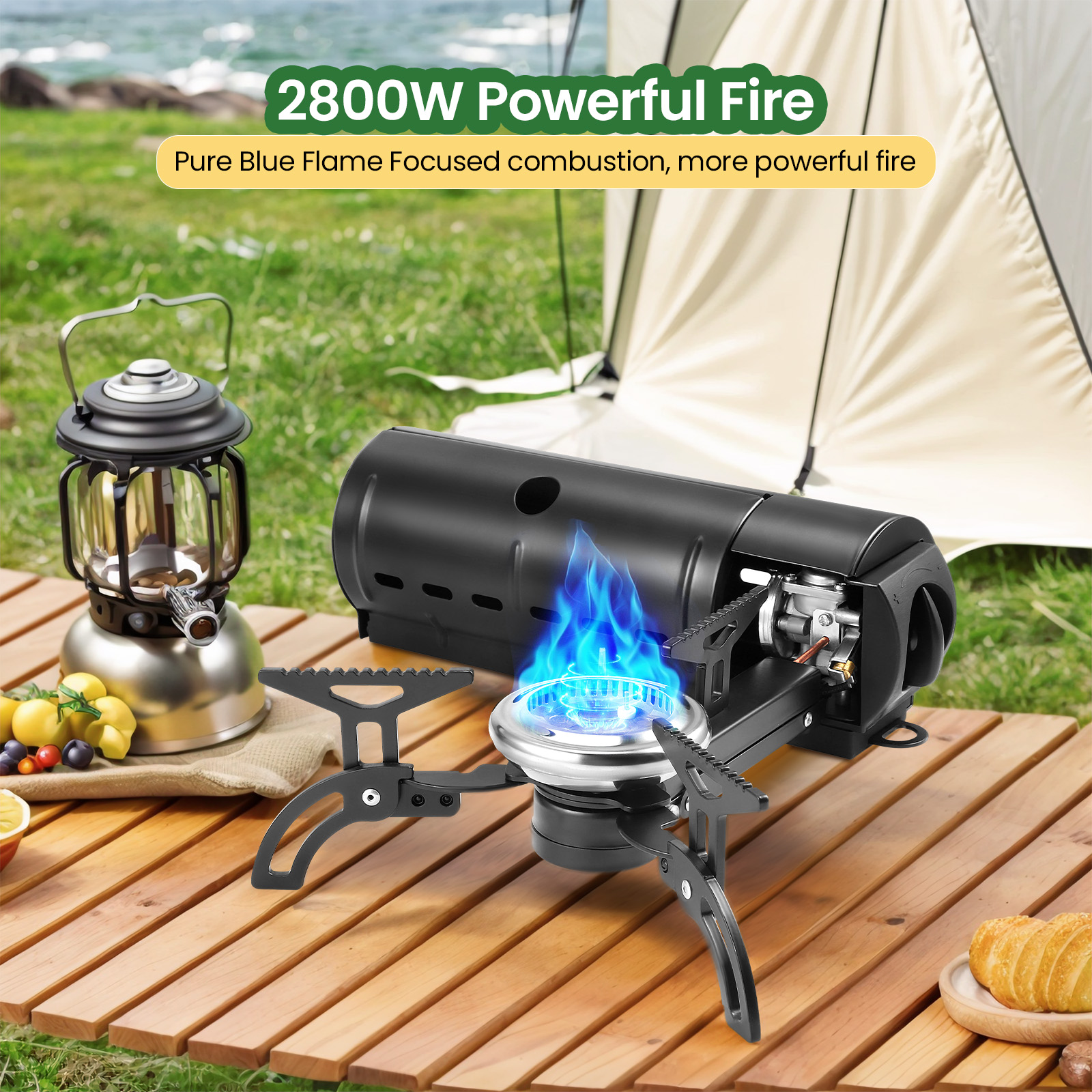2800W Portable Folding Stove C - Camping Cooking Gas Stove Portable Tool ulasan dan harga