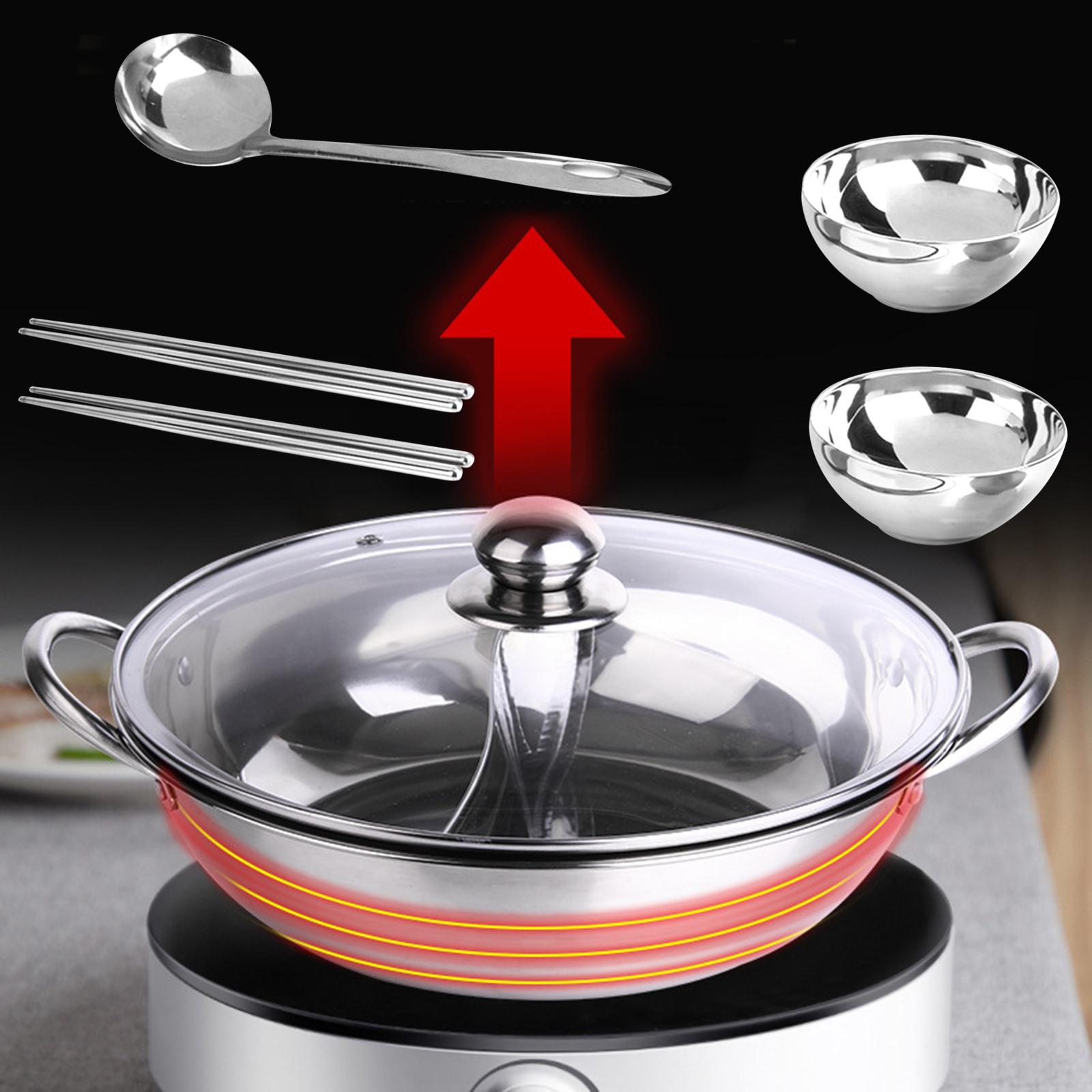 Hot Pot Pan Cooker with Glass  - Camping Cooking Pan ulasan dan harga